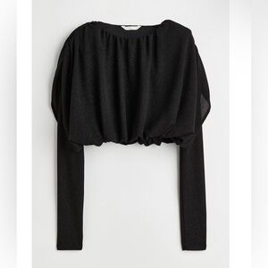 H&M Gold Glitter Cropped Top